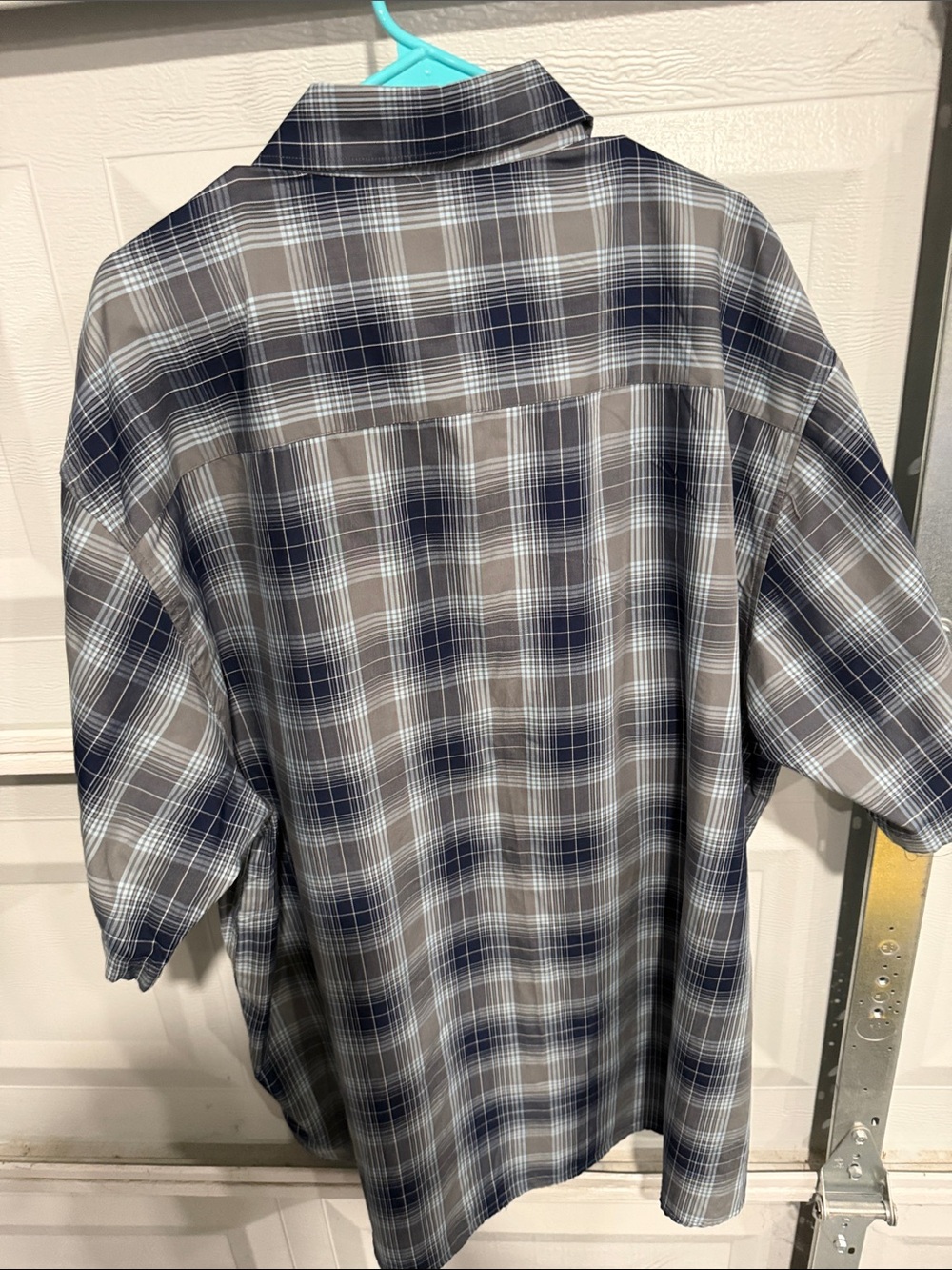 DIXXON Men's Blue and Gray Plaid Button-Down Shirt - Picture 6 of 6